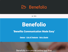 Tablet Screenshot of benefolio.com